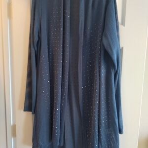 Sam Moon Sparkly Blue Cardigan Size O/S